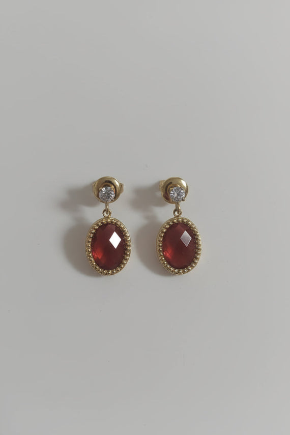 Oval Agate Earring