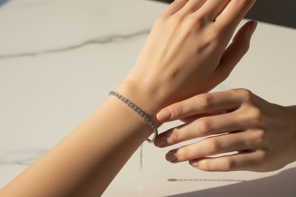 Pulseira Fio de Moisanite