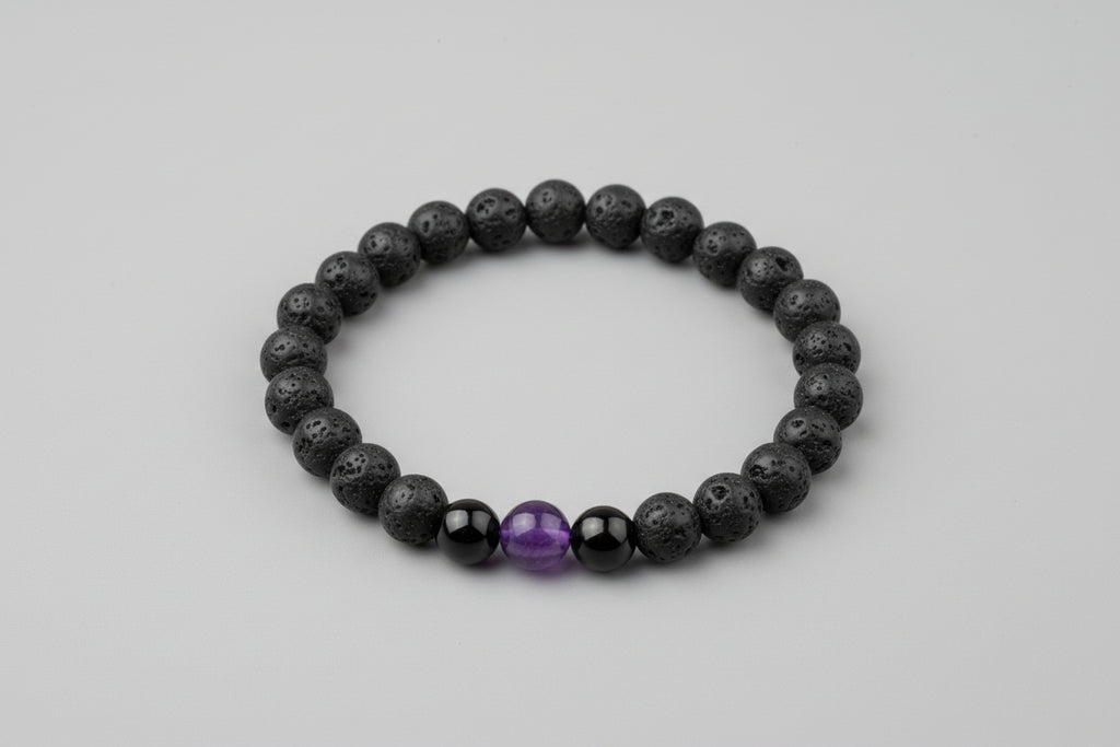 Pulseira Lava e Ametista