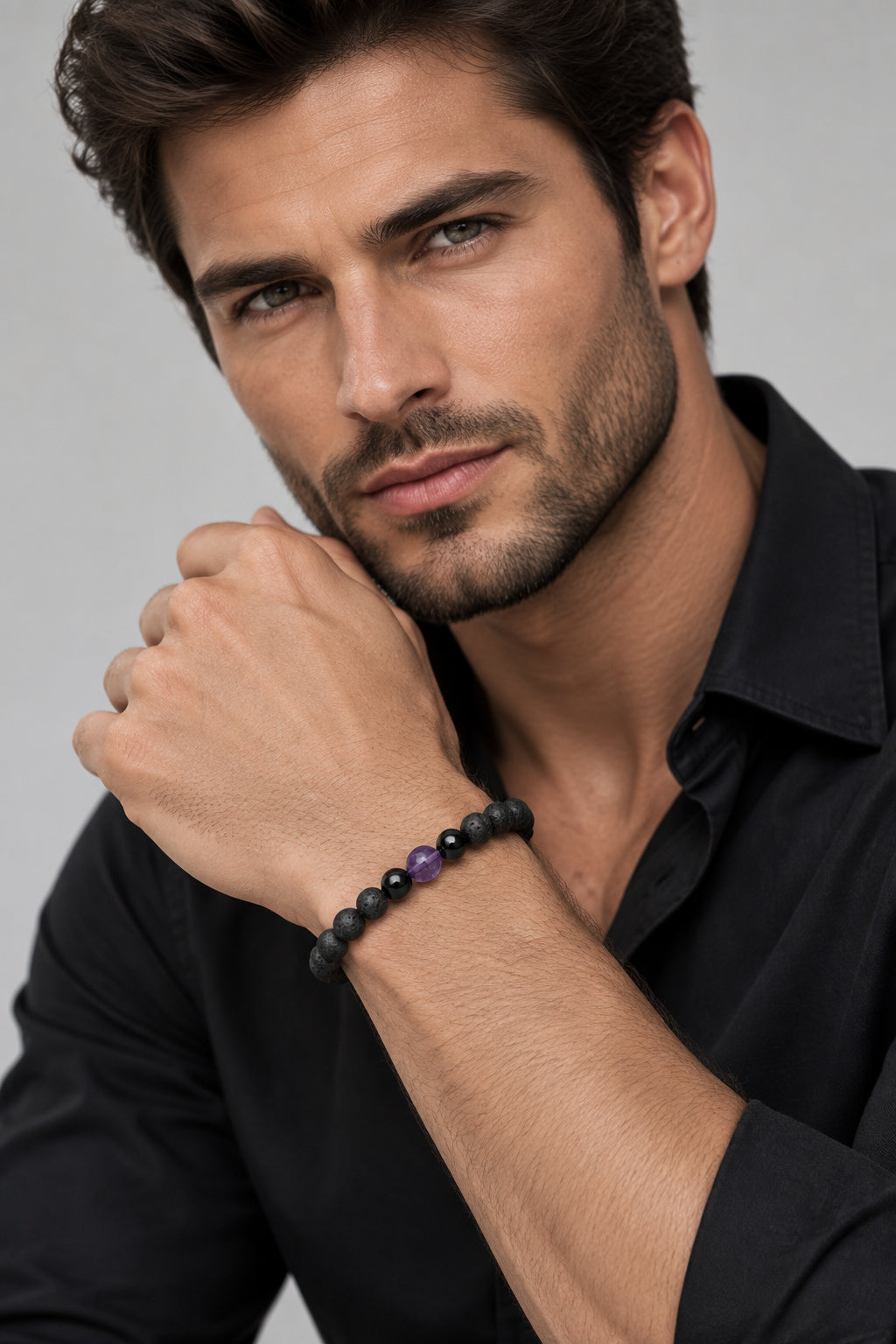 Pulseira Lava e Ametista