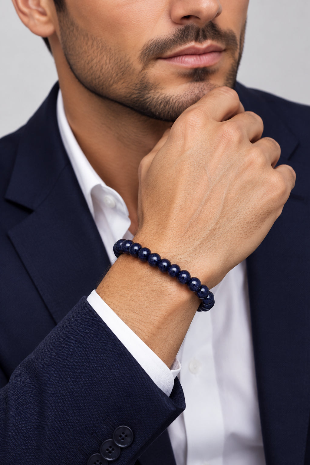 Bracelet Pierre de Soleil Bleue