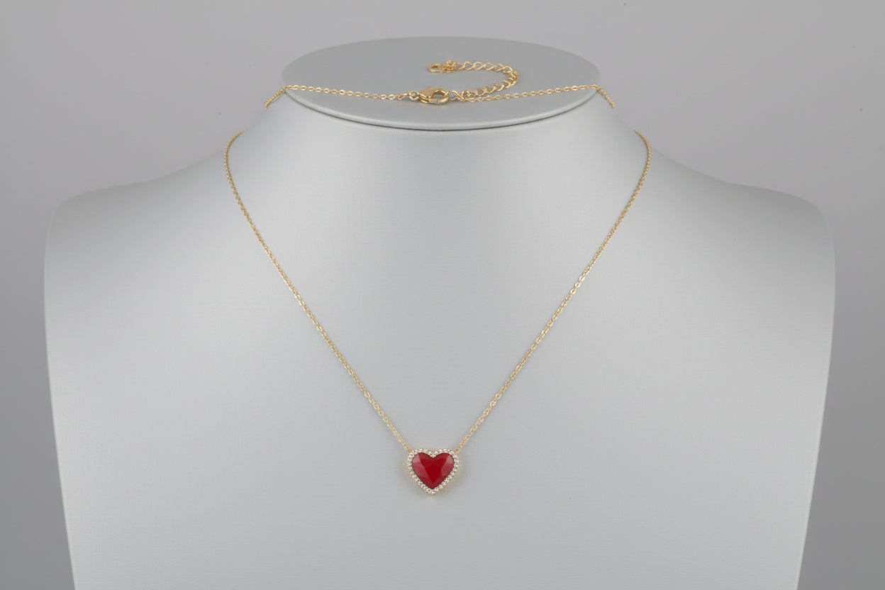 Colar Coração Ágata