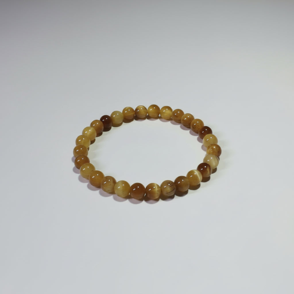 Pulseira Olho Tigre Dourado
