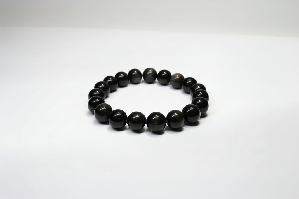 Silver Sheen Obsidian Bracelet