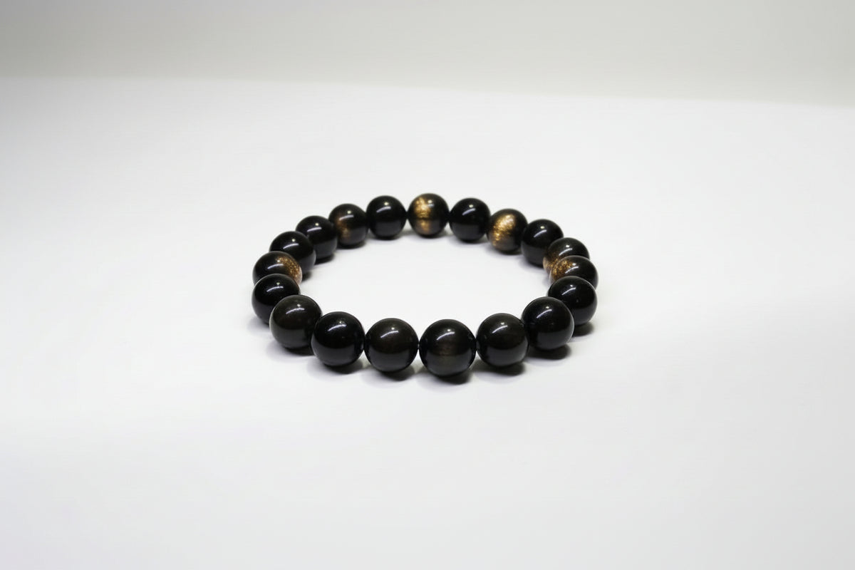 Pulseira Obsidiana Dourada