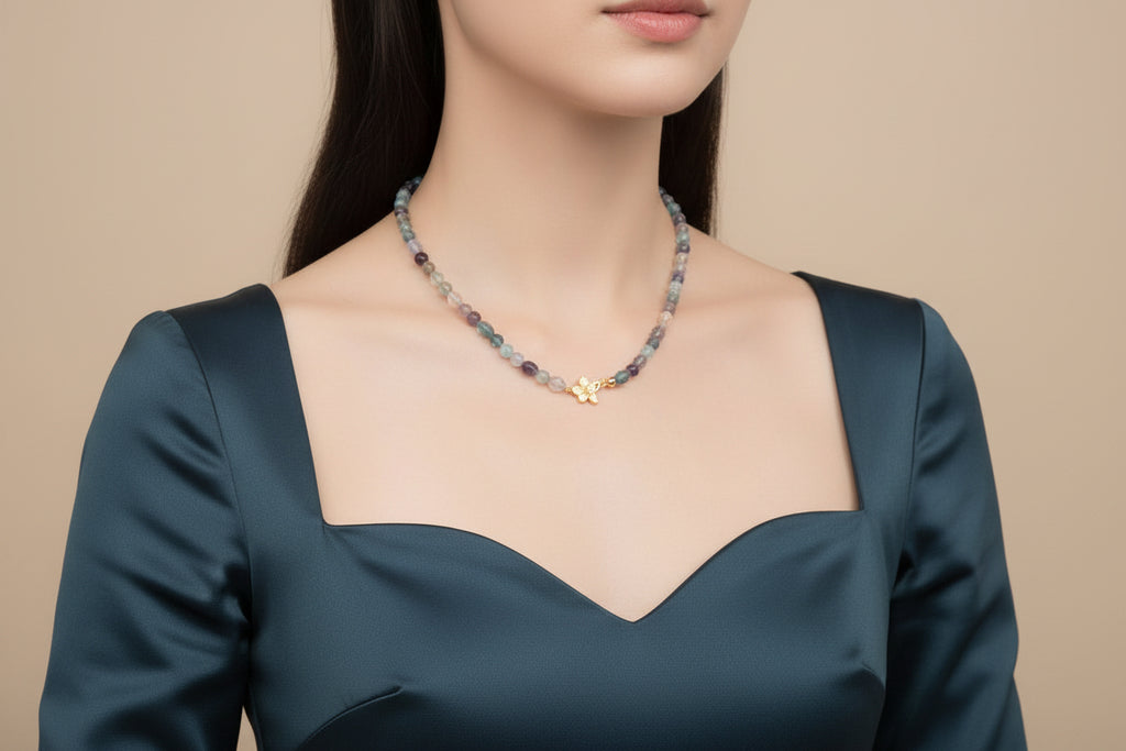 Collier en fluorite