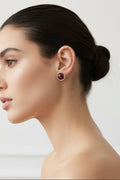 Boucle d'oreille ronde en agate