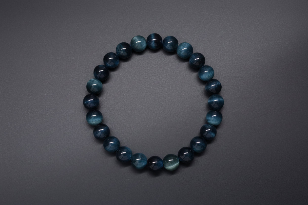 Pulseira olho de Gato Azul