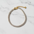 Pulseira Délica | Zircónia & Dourado