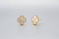 Boucles d'oreilles trèfle nacre