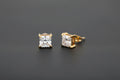 Boucles d'oreilles zircon carré