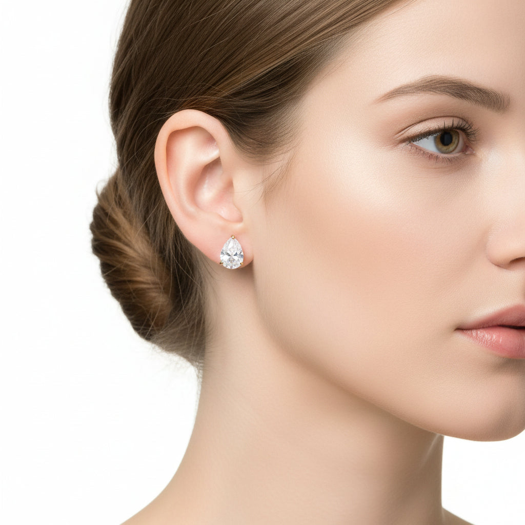 Boucles d'oreilles zircon goutte